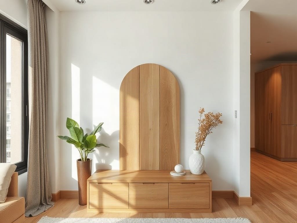 Gia đình tụ họp trong căn nhà truyền thống Việt với tủ thờ gỗ trung tâm.