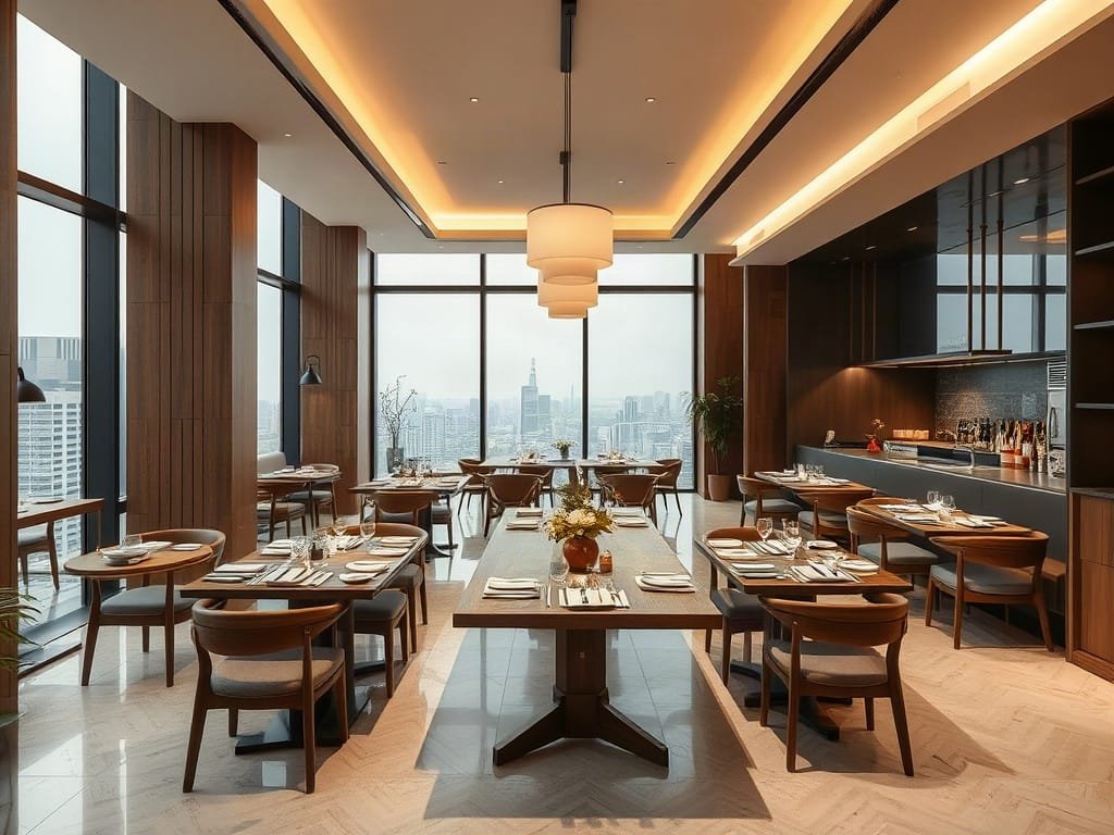 Không gian ăn uống phong cách Nhật Bản trong chung cư cao tầng Việt Nam