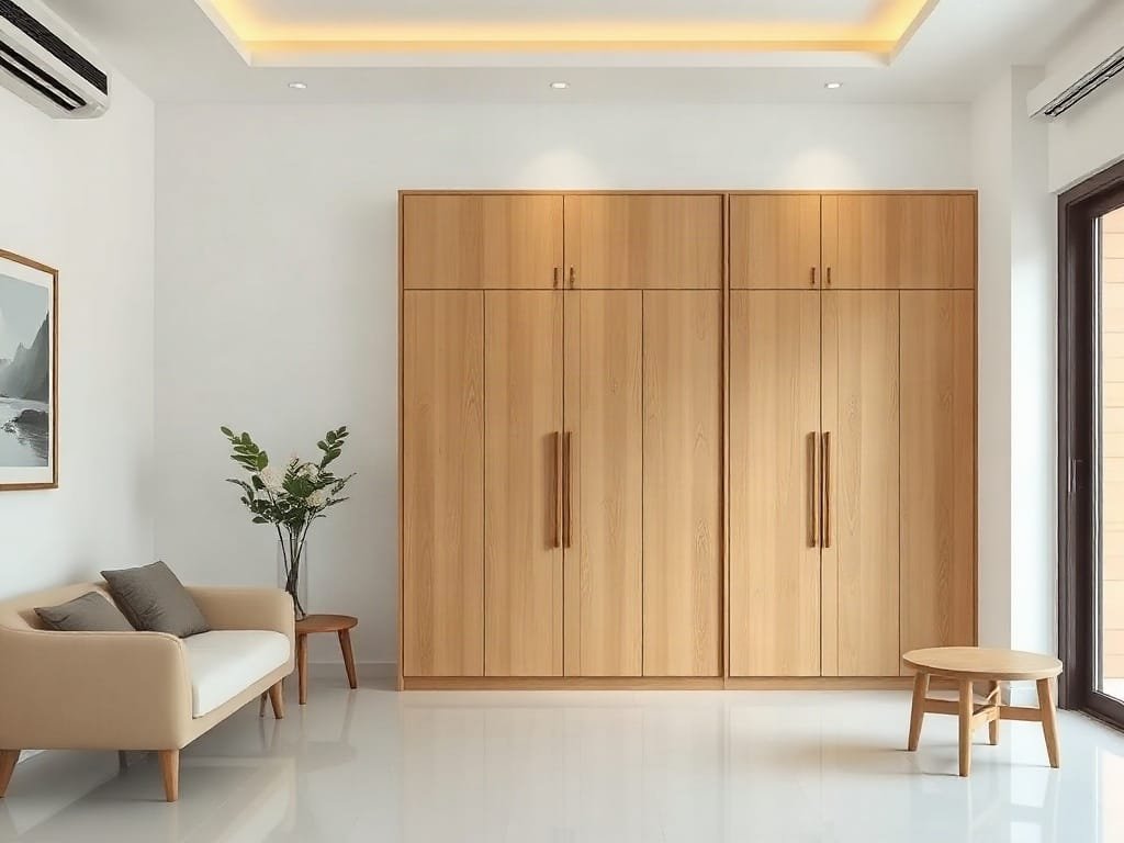 Lựa Chọn Tủ Quần Áo Gỗ Tự Nhiên Tại Hóc Môn Để Tôn Vinh Không Gian Sống Không gian nhà Việt yên bình với tủ quần áo gỗ tối giản
