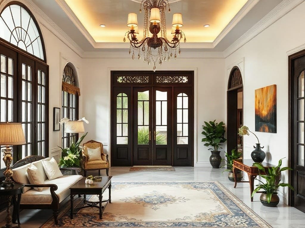 Khu lễ tân yên bình trang trí đẹp mắt trong phong cách Việt.