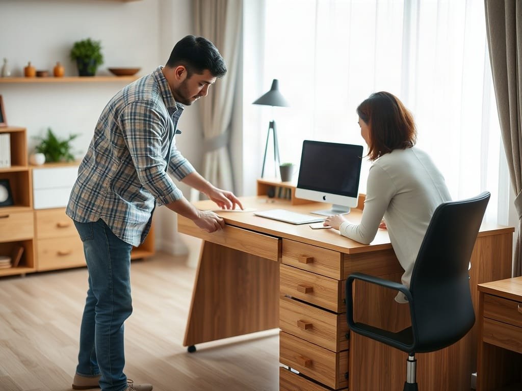Làm Thế Nào Để Chọn Loại Bàn Làm Việc Phù Hợp Cho Văn Phòng Hiện Đại Kinh nghiệm chọn bàn làm việc: kiểm tra kết cấu