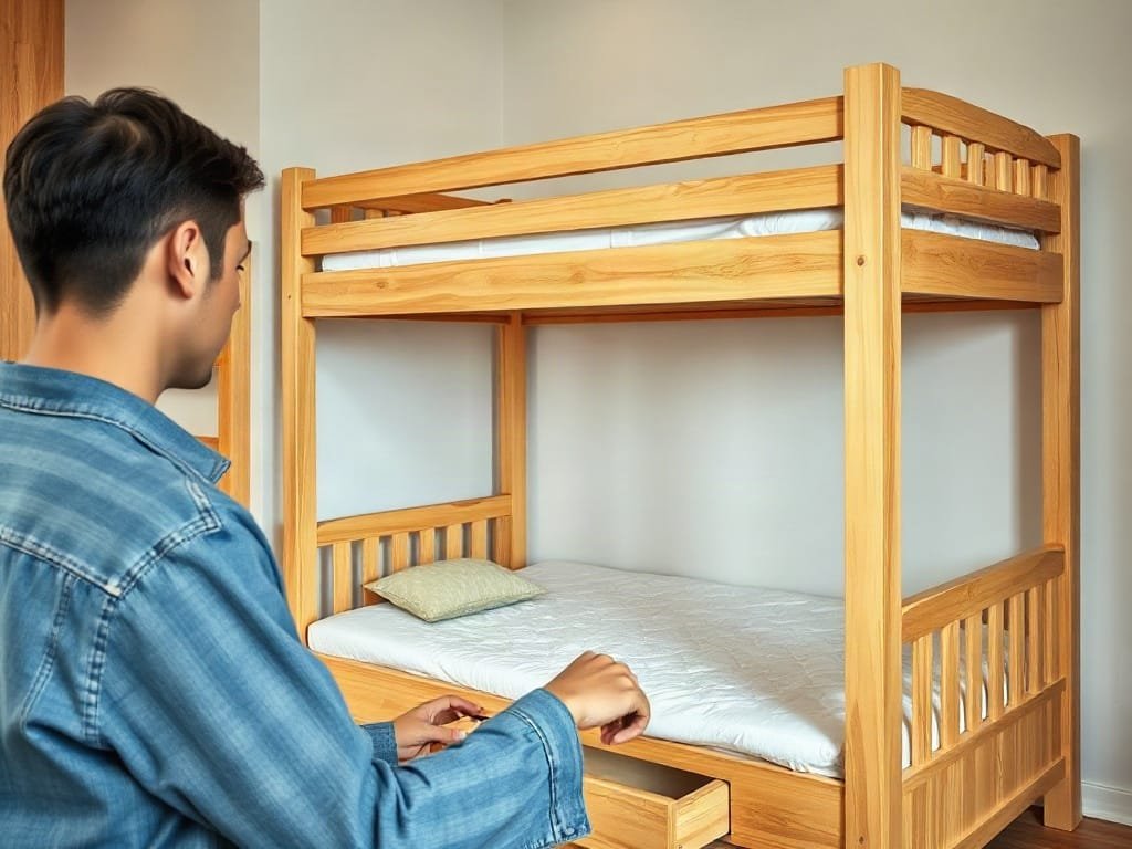 Giường Tầng 1m6 x 2m: Giải Pháp Nội Thất Tiện Ích Cho Mọi Gia Đình Kinh nghiệm chọn giường tầng: kiểm tra kết cấu