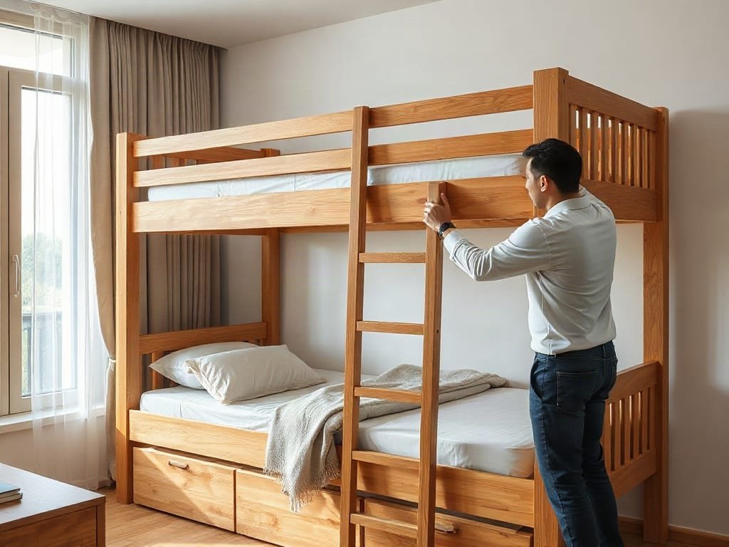 Kinh nghiệm chọn giường tầng: kiểm tra kết cấu