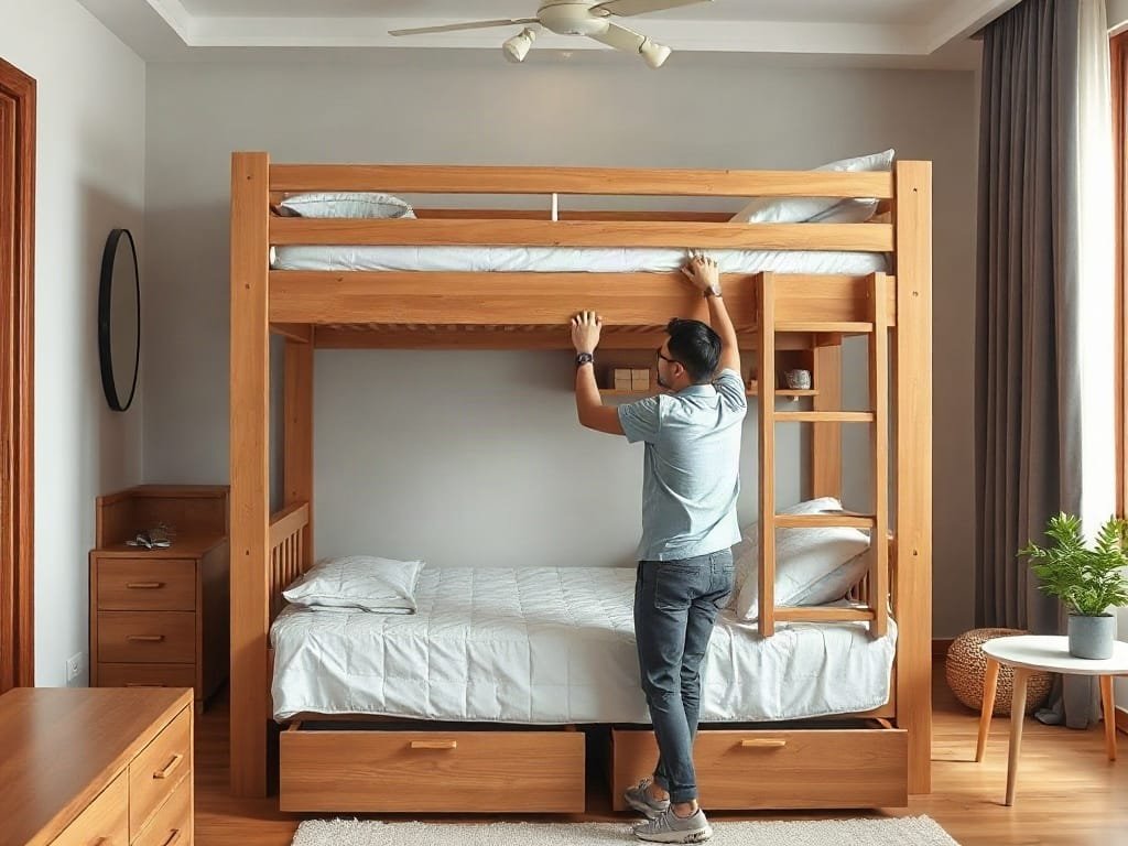 Kinh nghiệm chọn giường tầng: kiểm tra kết cấu