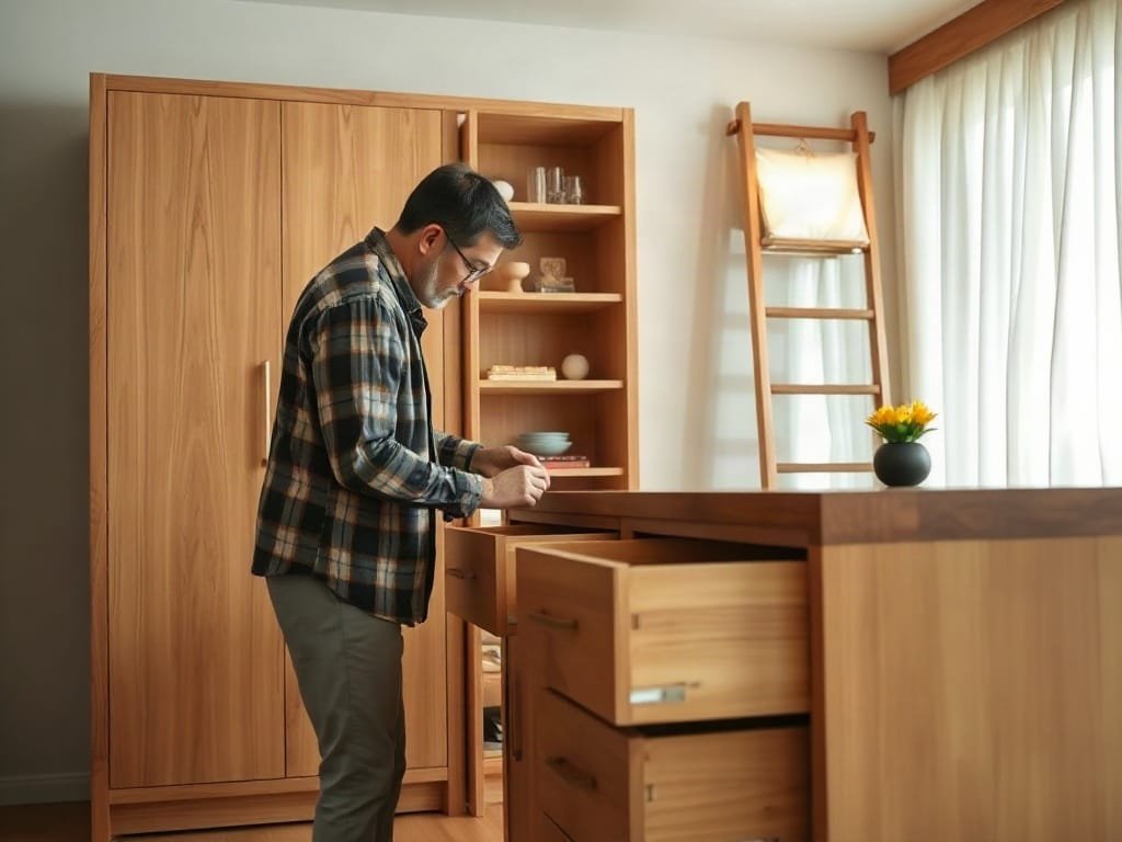 Tủ gỗ ép 4 cánh: Lựa chọn hoàn hảo cho không gian phòng ngủ hiện đại Kinh nghiệm chọn nội thất gỗ: kiểm tra kết cấu