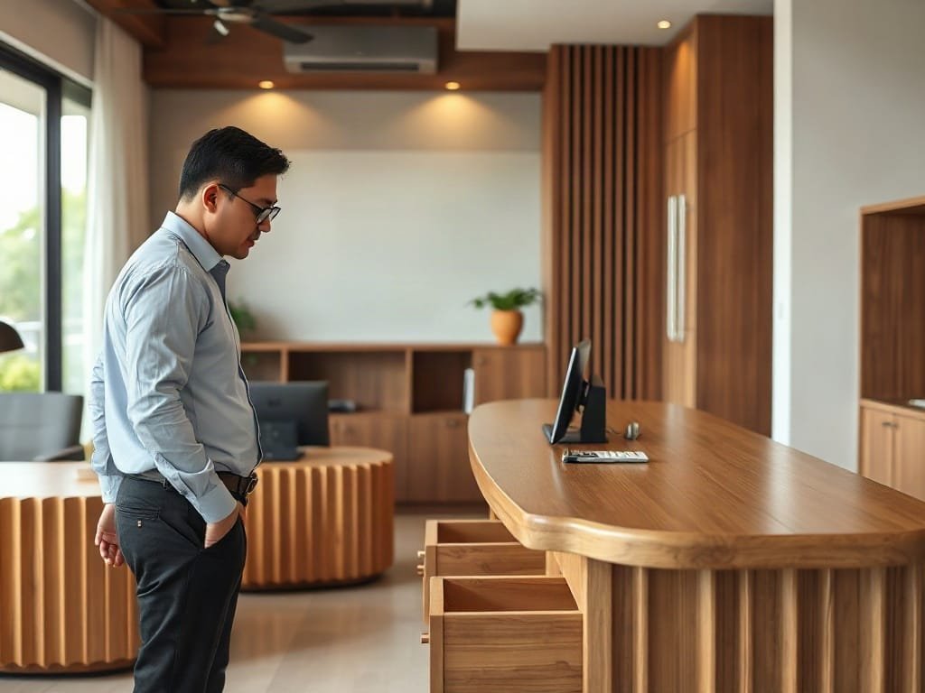 Kinh nghiệm chọn quầy lễ tân: kiểm tra kết cấu