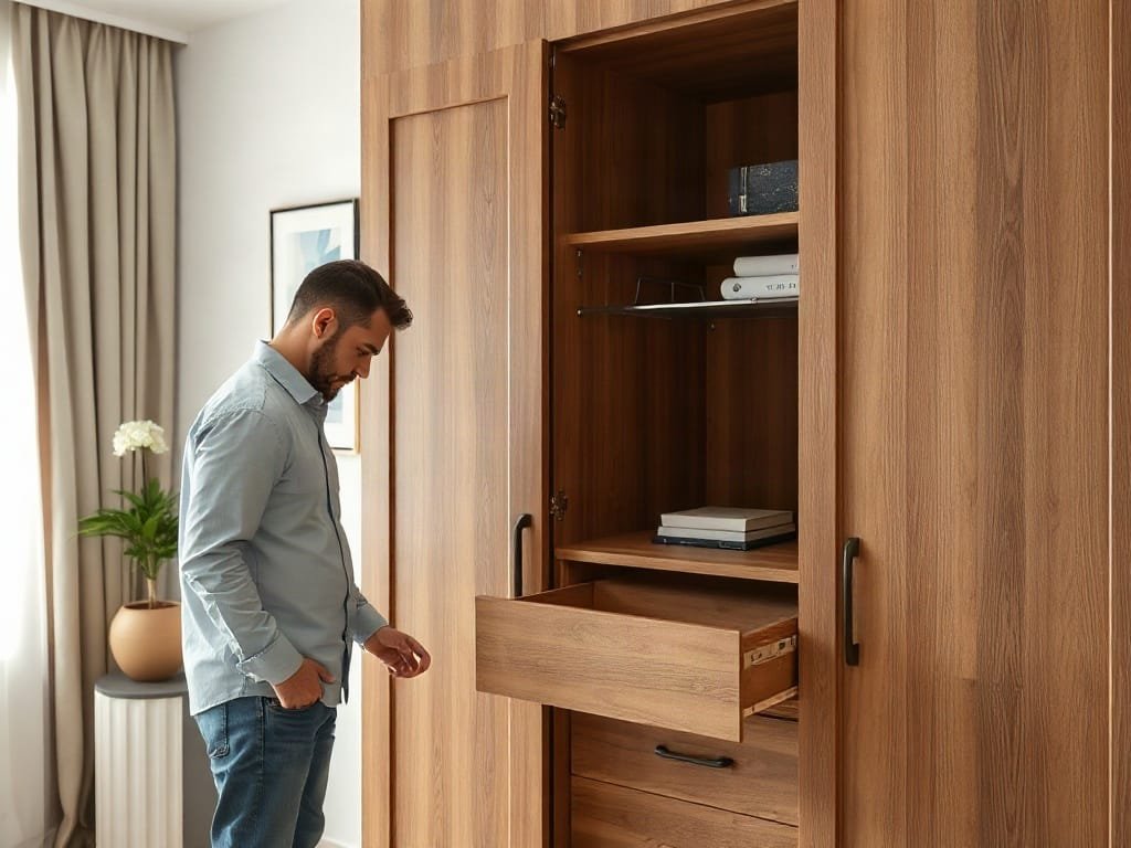 Khám phá 6 mẫu tủ đựng quần áo tối ưu không gian sống hiện đại Kinh nghiệm chọn tủ quần áo: kiểm tra kết cấu