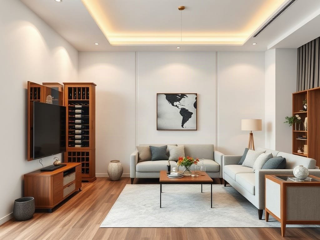 Kinh nghiệm chọn tủ rượu: hợp không gian