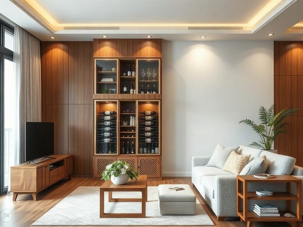 Khám Phá Những Thiết Kế Tủ Rượu Phòng Khách Hiện Đại Đáng Sở Hữu Kinh nghiệm chọn tủ rượu: hợp không gian