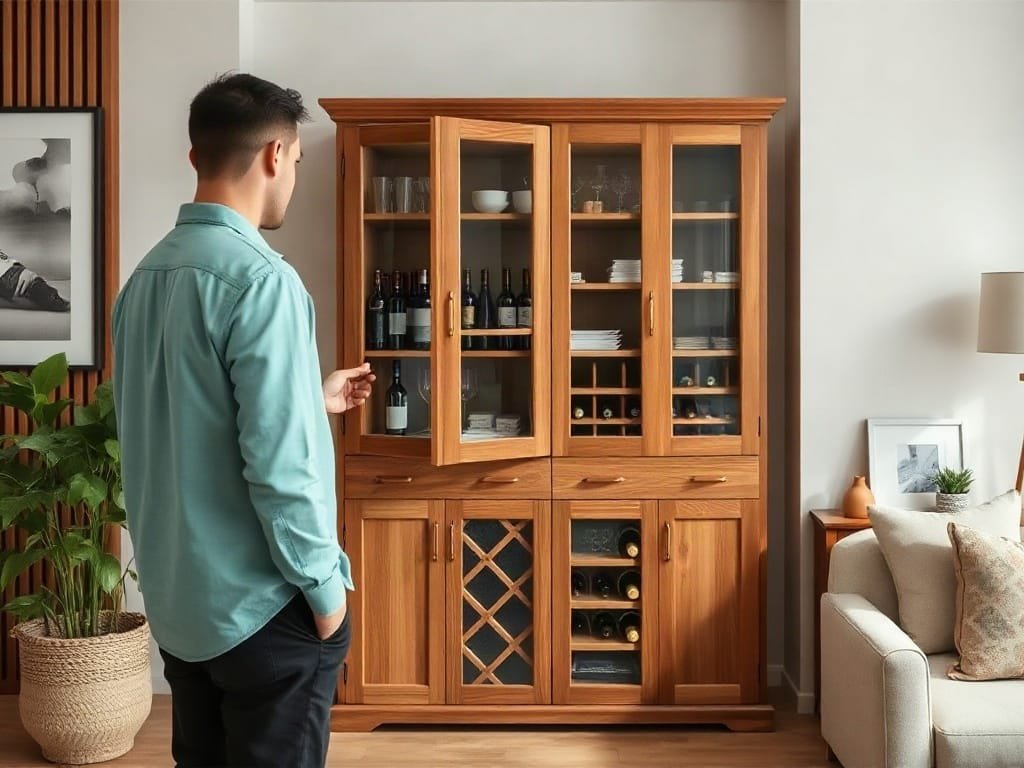 Khám Phá Những Thiết Kế Tủ Rượu Phòng Khách Hiện Đại Đáng Sở Hữu Kinh nghiệm chọn tủ rượu: kiểm tra kết cấu