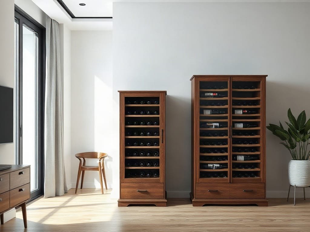 Khám Phá Những Thiết Kế Tủ Rượu Phòng Khách Hiện Đại Đáng Sở Hữu Kinh nghiệm chọn tủ rượu: so sánh kích thước