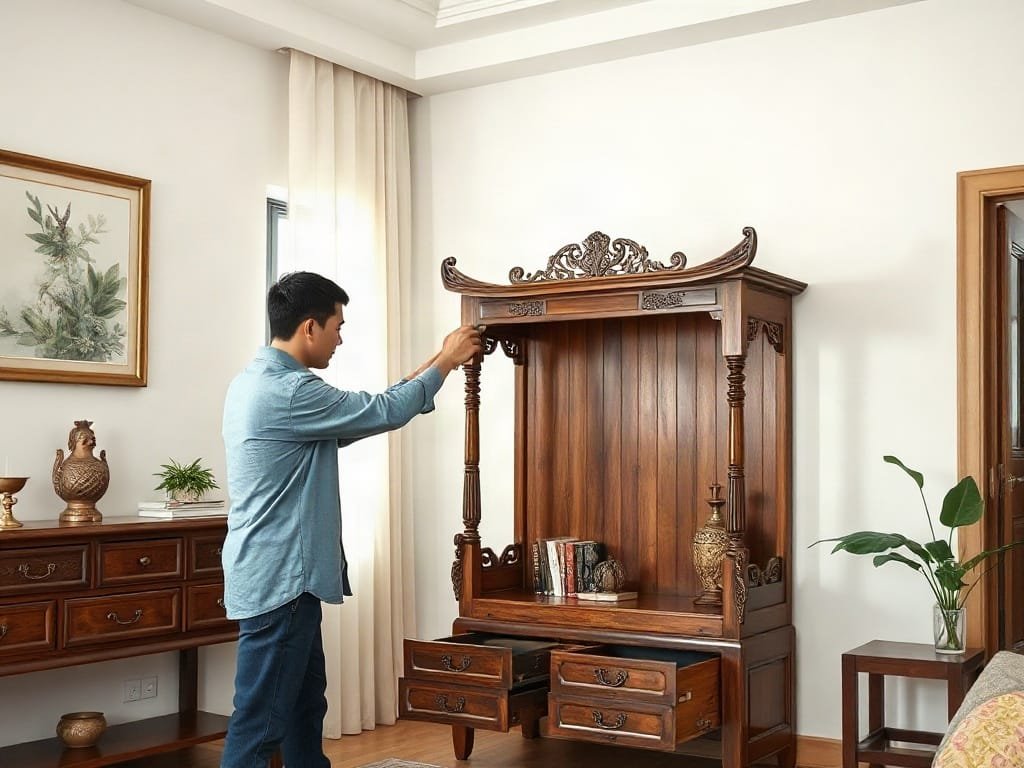 Kinh nghiệm chọn tủ thờ: kiểm tra kết cấu