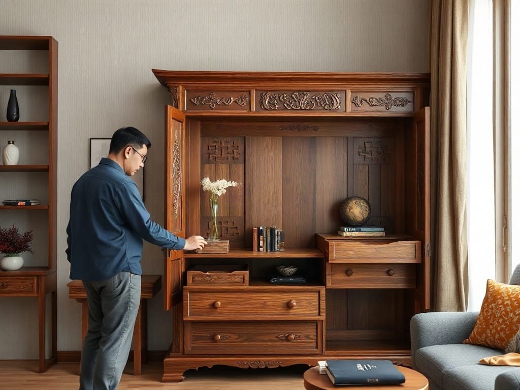 Kinh nghiệm chọn tủ thờ: kiểm tra kết cấu