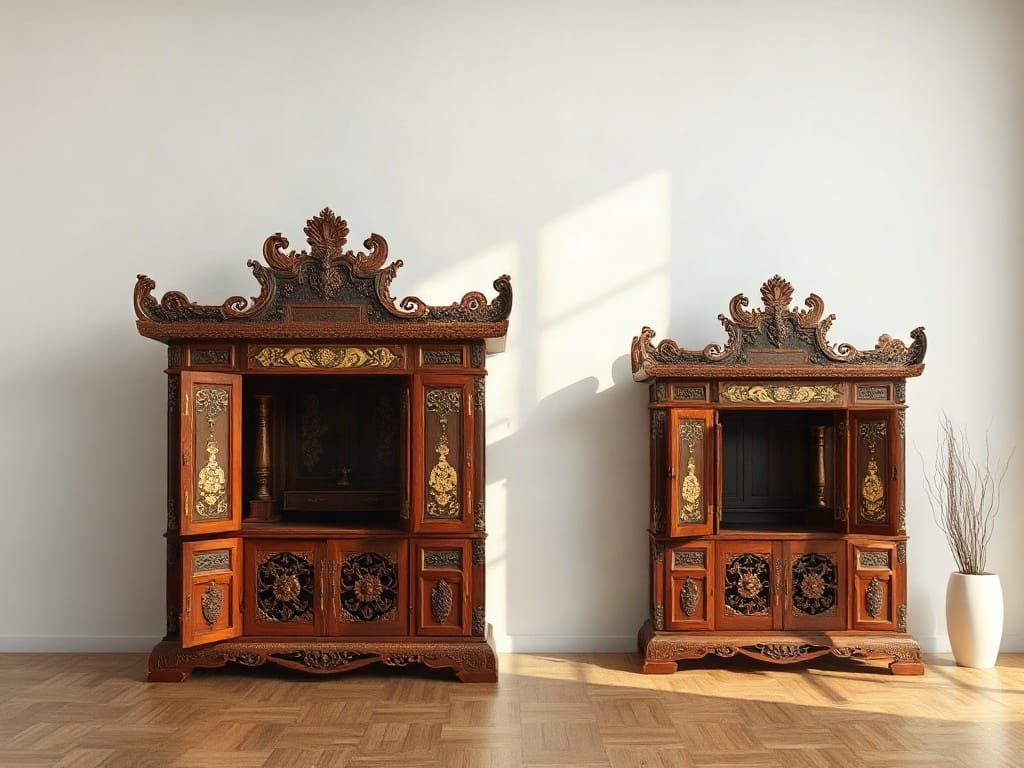Kinh nghiệm chọn tủ thờ: so sánh kích thước