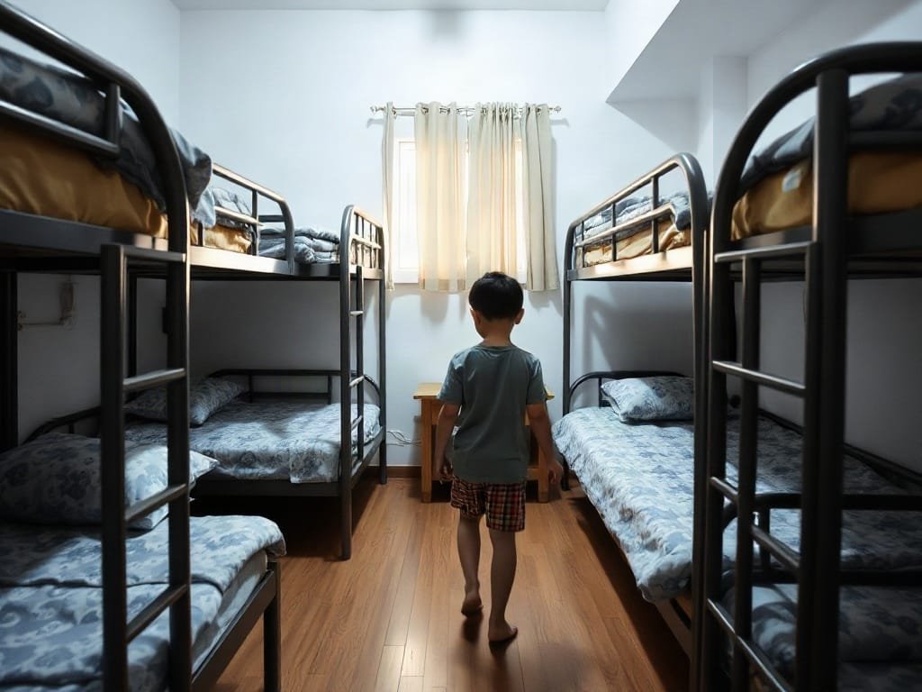 6 Mẹo Hay Với Giường Tầng Trẻ Em Giúp Tối Ưu Không Gian Người Việt Nam dẫn trẻ đến giường trong phòng có giường tầng.