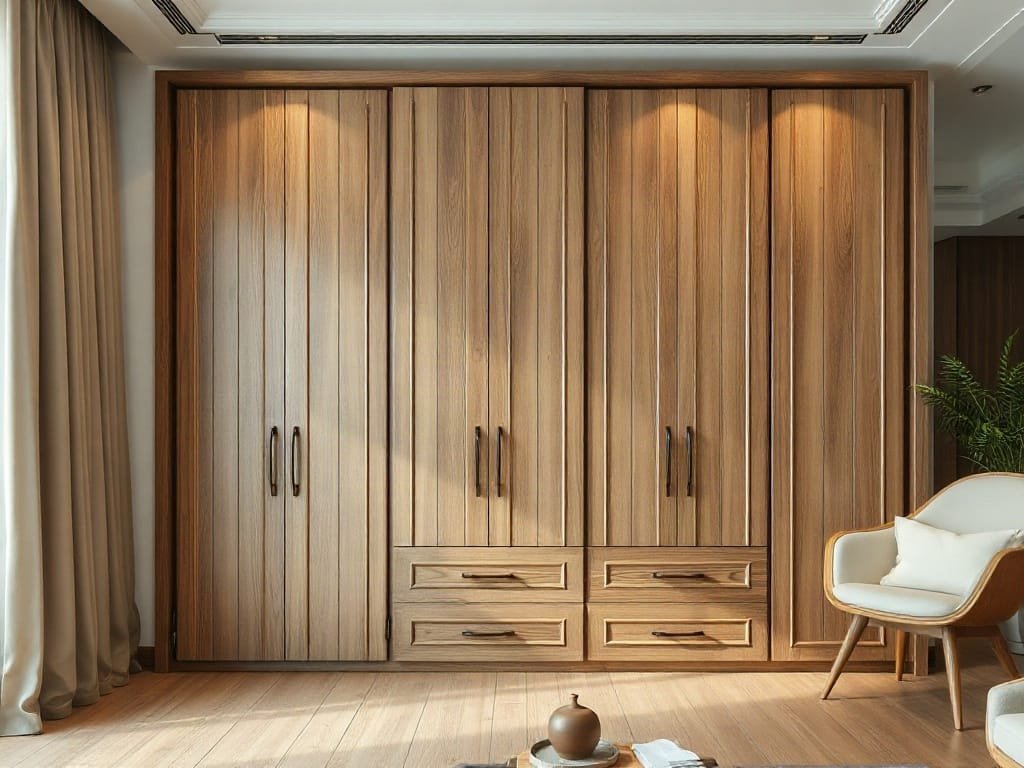 Lựa Chọn Tủ Quần Áo Gỗ Tự Nhiên Tại Hóc Môn Để Tôn Vinh Không Gian Sống Nội thất căn hộ cao cấp với tủ quần áo gỗ tự nhiên