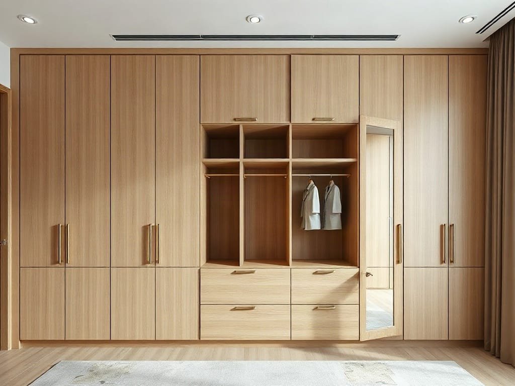 Lựa Chọn Tủ Quần Áo Gỗ Tự Nhiên Tại Hóc Môn Để Tôn Vinh Không Gian Sống Nội thất chung cư cao cấp với tủ quần áo gỗ tùy chỉnh