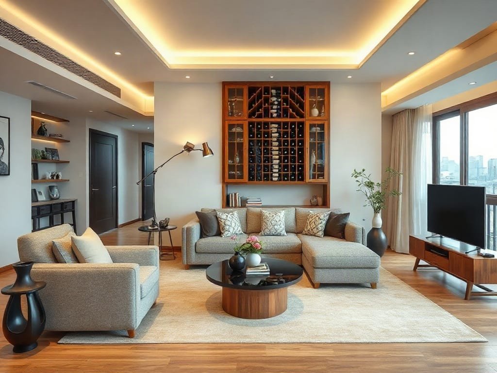 Nhà thiết kế nội thất tư vấn với gia đình Việt về vị trí tủ rượu.