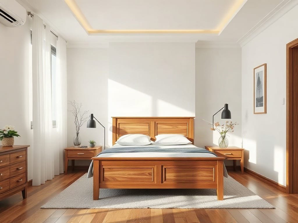 Những Lưu Ý Phong Thủy Giường Gỗ Mang Lại Sự An Lành Cho Giấc Ngủ Phong thủy giường ngủ: hướng bố trí