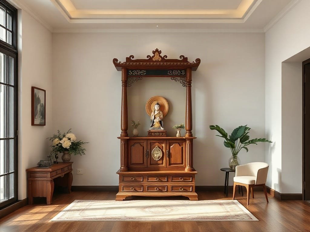 Phong thủy tủ thờ: bố cục hài hòa