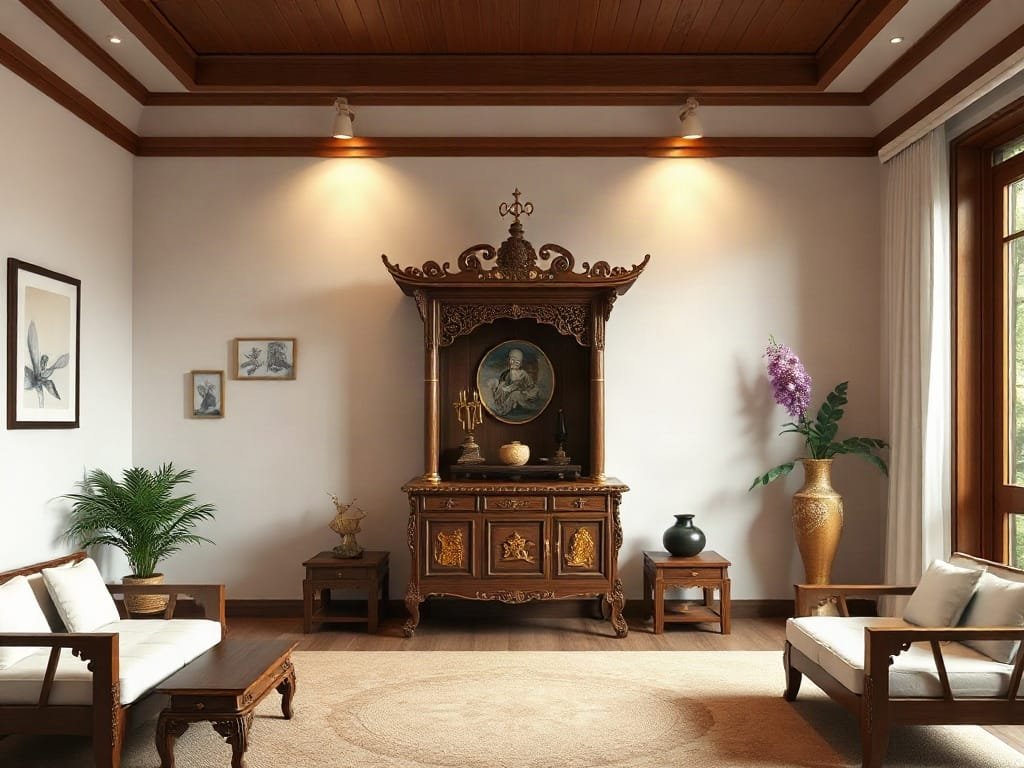 Phong thủy tủ thờ: bố cục hài hòa