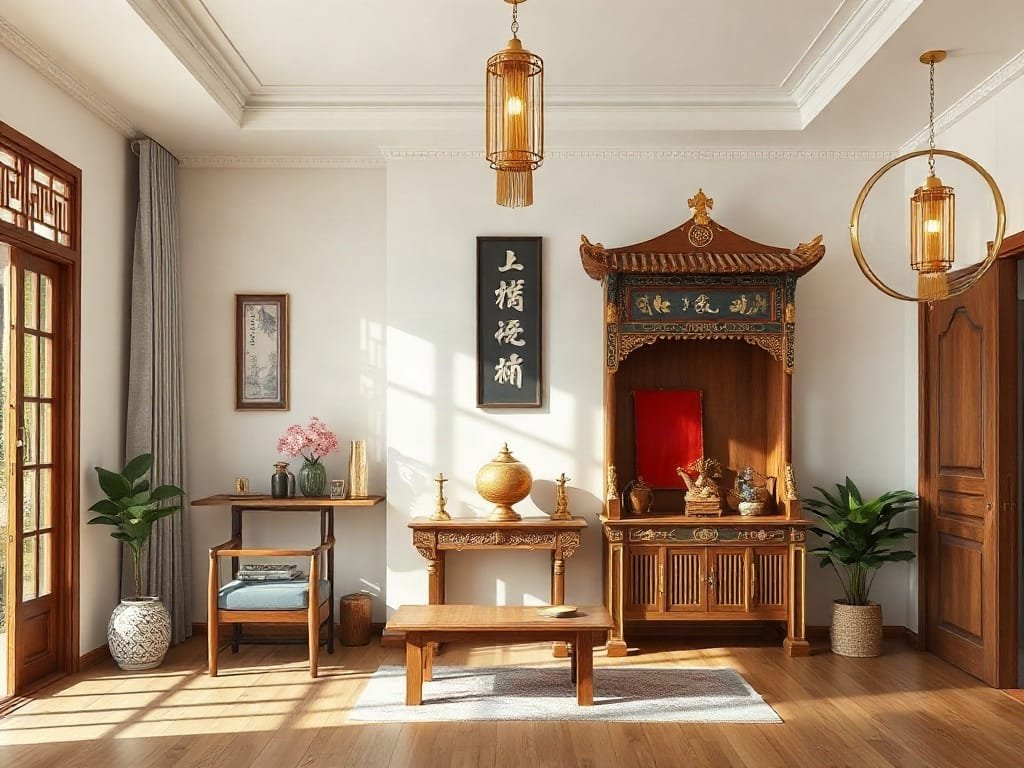 Phong thủy tủ thờ: không gian thông thoáng