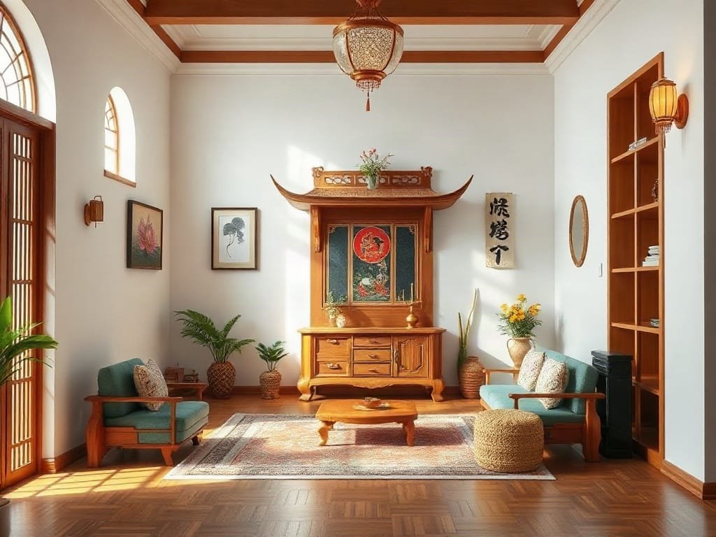 Phong thủy tủ thờ: không gian thông thoáng