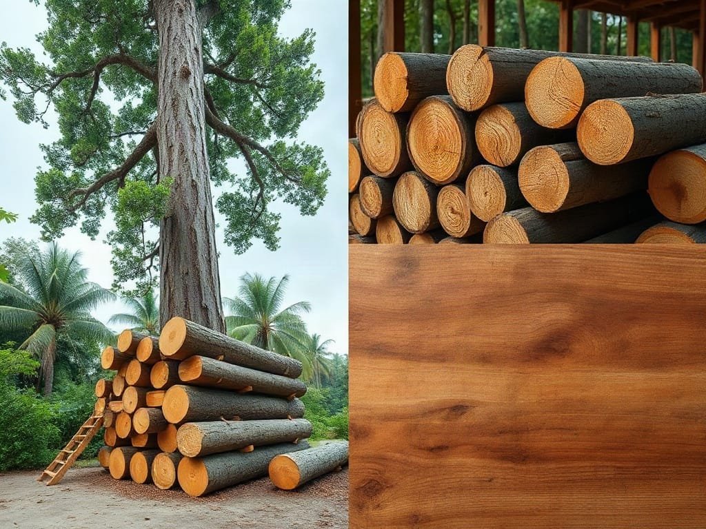 Quy trình gỗ Vàng Tâm: từ cây rừng đến tấm gỗ hoàn thiện