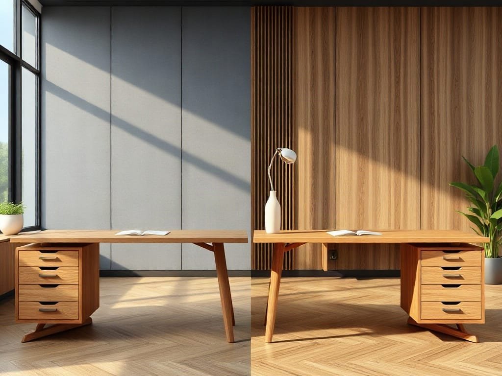 Mách bạn những lưu ý khi mua bàn làm việc giá rẻ để đảm bảo chất lượng So sánh bàn làm việc: gỗ tự nhiên và MDF Melamine