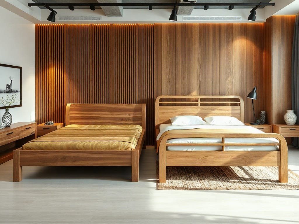 So sánh giường ngủ: gỗ tự nhiên và MDF Melamine