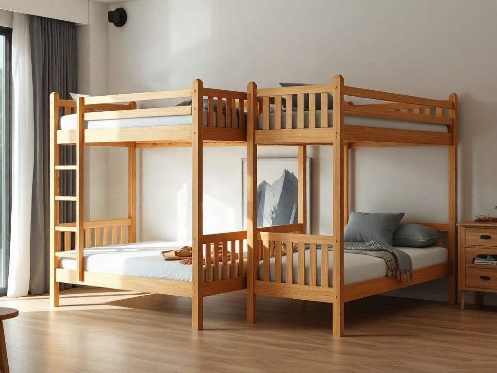 So sánh giường tầng: gỗ tự nhiên và MDF Melamine