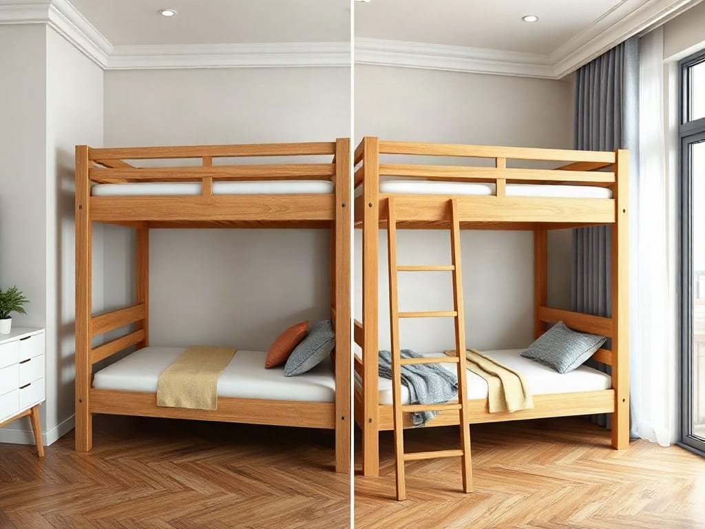 Khám Phá Giường Tầng Cho Bé Giá Rẻ: Giải Pháp Tiết Kiệm Không Gian Hoàn Hảo So sánh giường tầng: gỗ tự nhiên và MDF Melamine