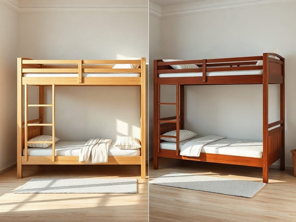 Công dụng giường tầng bạn nên biết cho không gian sống hiện đại So sánh giường tầng: gỗ tự nhiên và MDF Melamine