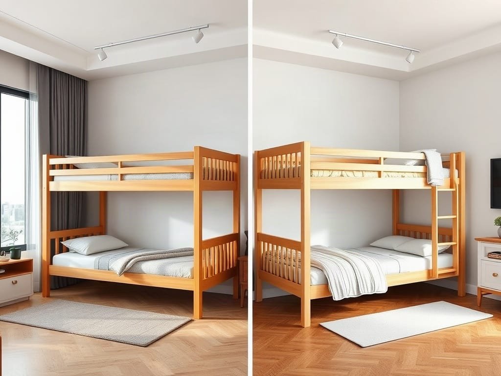 So sánh giường tầng: gỗ tự nhiên và MDF Melamine