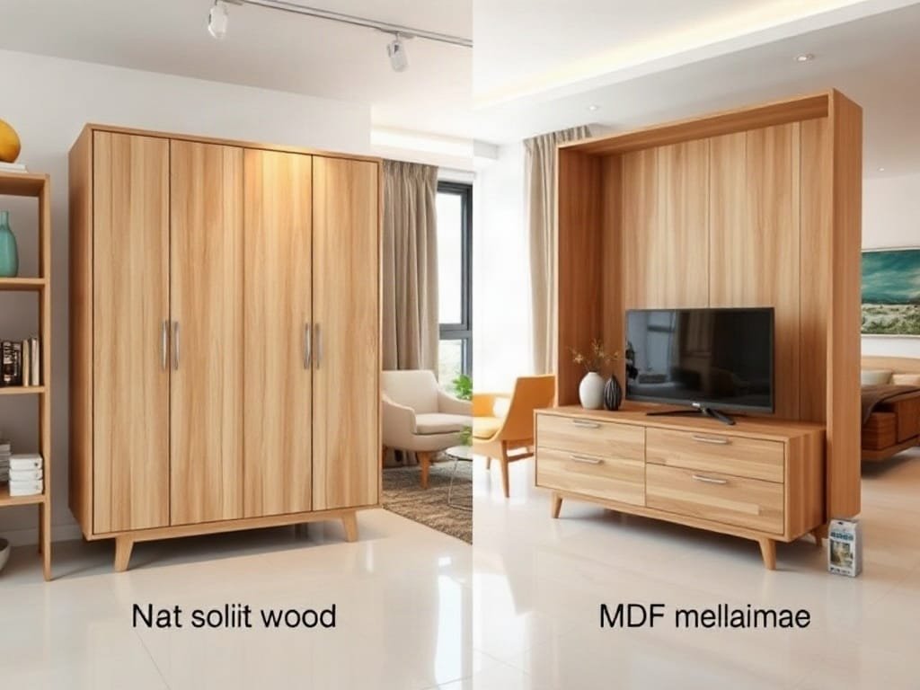 So sánh nội thất gỗ: gỗ tự nhiên và MDF Melamine