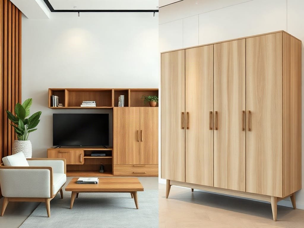 So sánh nội thất gỗ: gỗ tự nhiên và MDF Melamine