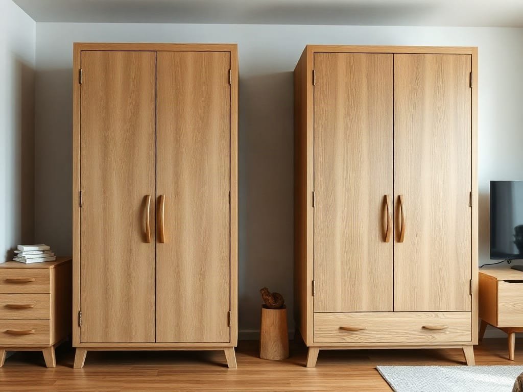 So sánh tủ quần áo: gỗ tự nhiên và MDF Melamine