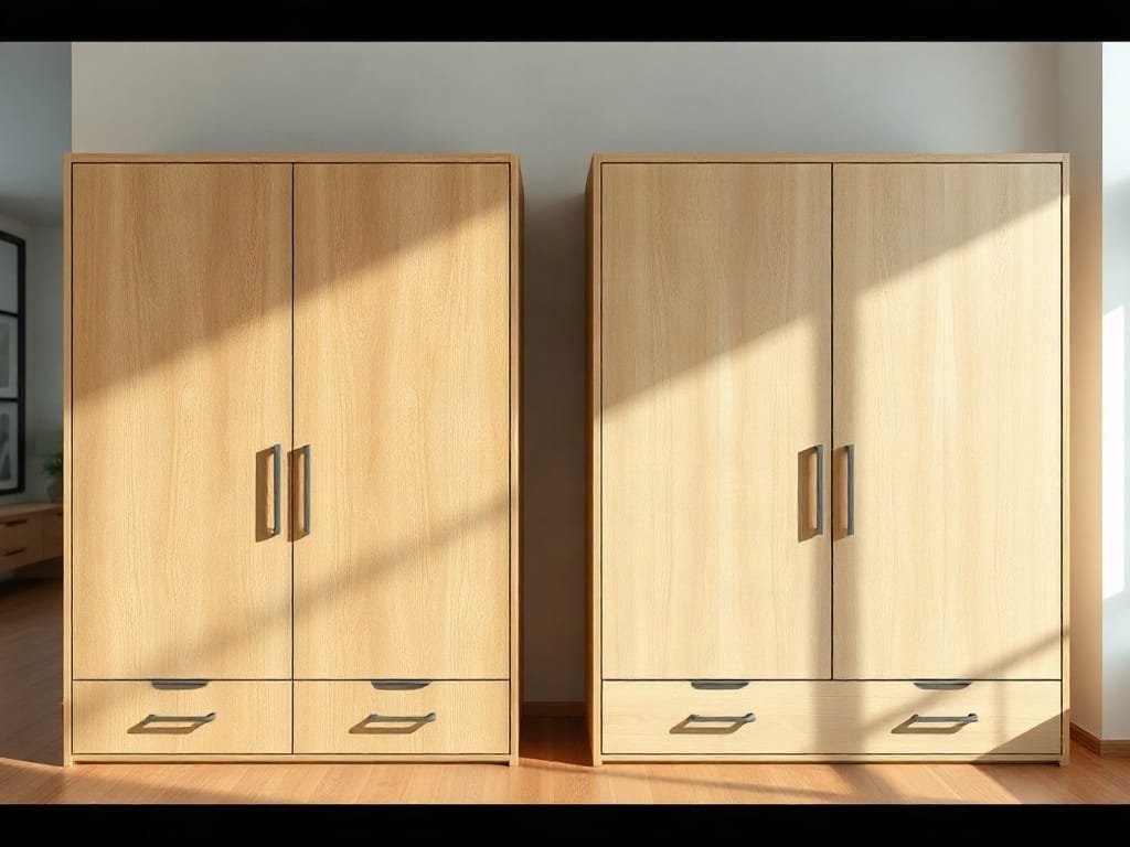 So sánh tủ quần áo: gỗ tự nhiên và MDF Melamine