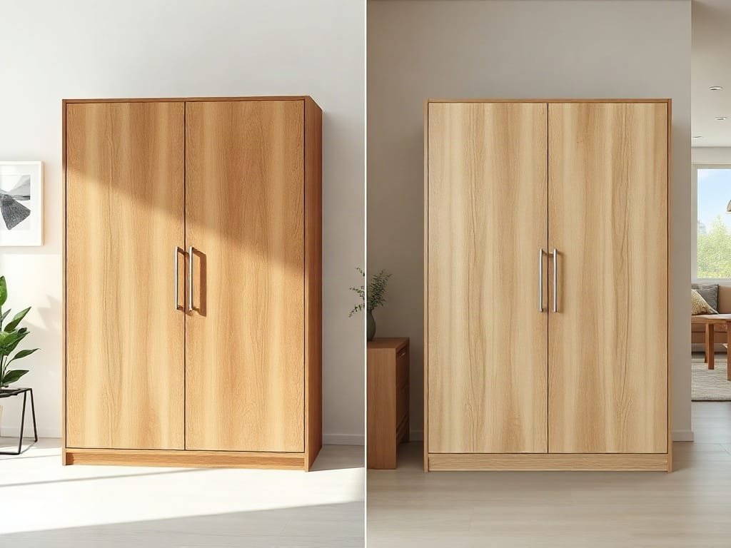 So sánh tủ quần áo: gỗ tự nhiên và MDF Melamine