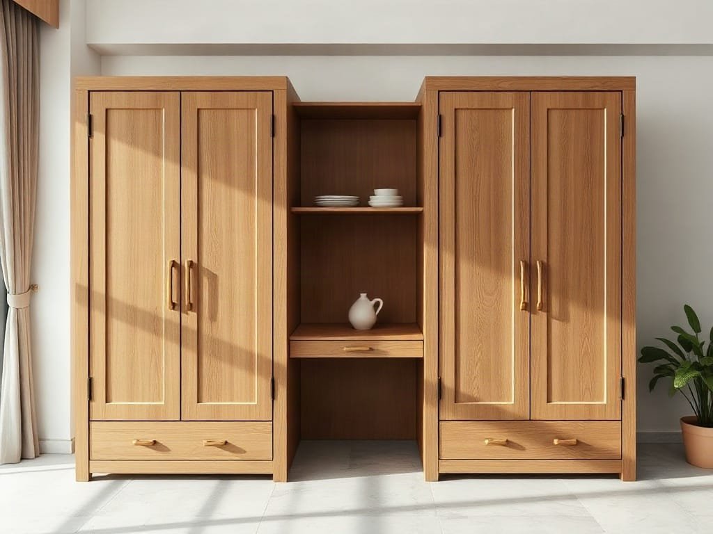 Tìm Hiểu Về Tủ Áo Cho Không Gian Sống Hiện Đại So sánh tủ quần áo: gỗ tự nhiên và MDF Melamine