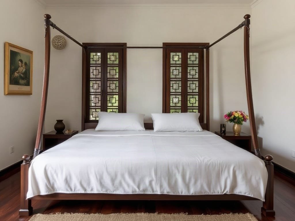 Khám Phá 5 Công Dụng Hữu Ích của Giường Xếp Cho Không Gian Sống Thiết lập giường xếp thanh lịch trong phòng khách biệt thự Việt Nam.