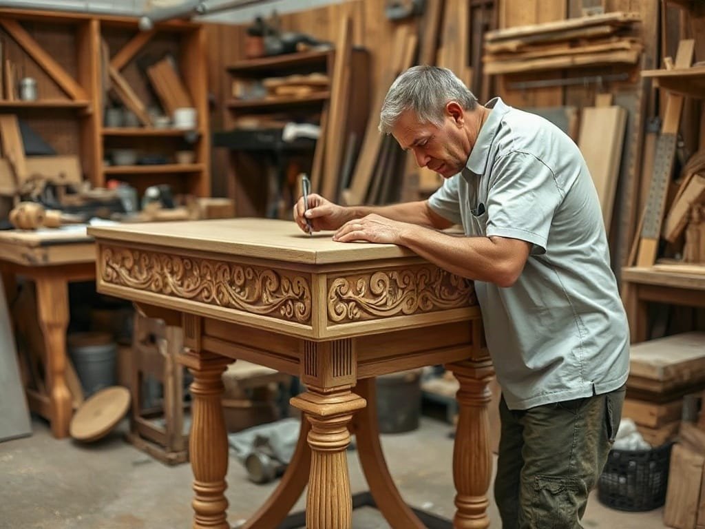 Góc yên tĩnh trong căn hộ Việt hiện đại với tủ thờ gỗ tự nhiên đơn giản.