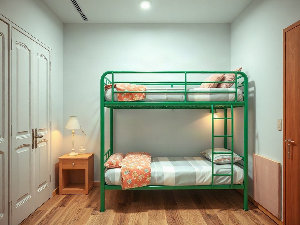 Giường Tầng Sắt Giá Rẻ Cho Bé: Sự Lựa Chọn Hoàn Hảo Khu vui chơi trẻ em với giường tầng sắt xanh lá