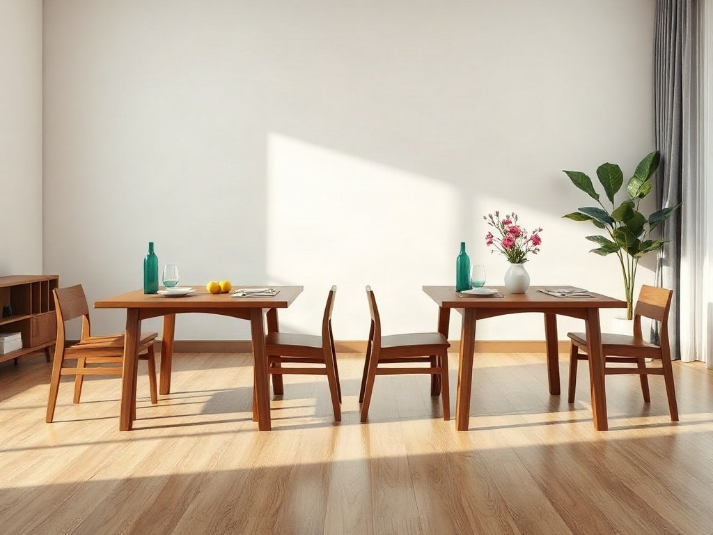Kinh nghiệm chọn bàn ăn: so sánh kích thước