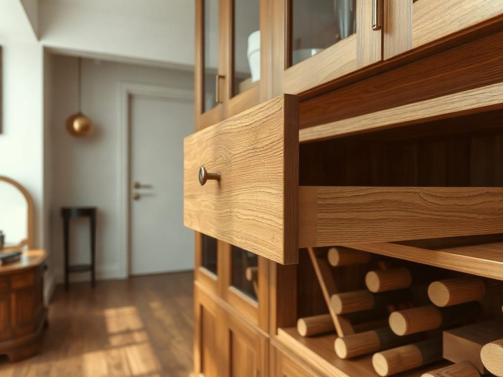 Khám Phá Những Thiết Kế Tủ Rượu Phòng Khách Đẹp Đáng Sở Hữu Kinh nghiệm chọn tủ rượu: chi tiết phụ kiện