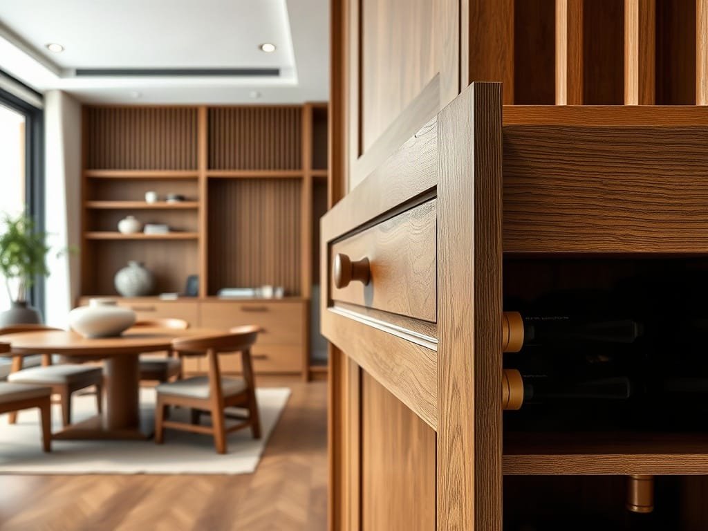 Kinh nghiệm chọn tủ rượu: chi tiết phụ kiện