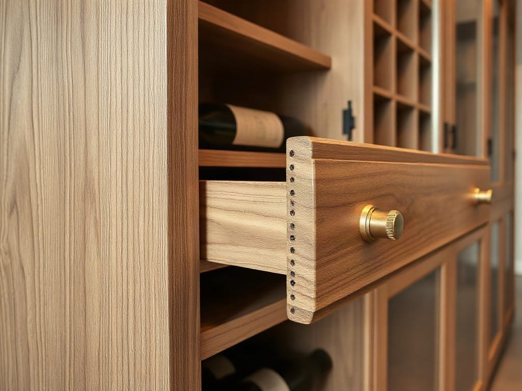 Kinh nghiệm chọn tủ rượu: chi tiết phụ kiện