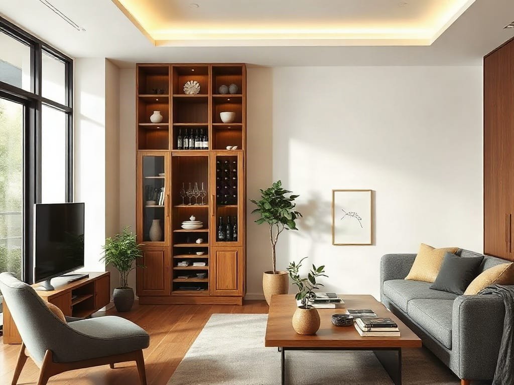 Kinh nghiệm chọn tủ rượu: hợp không gian