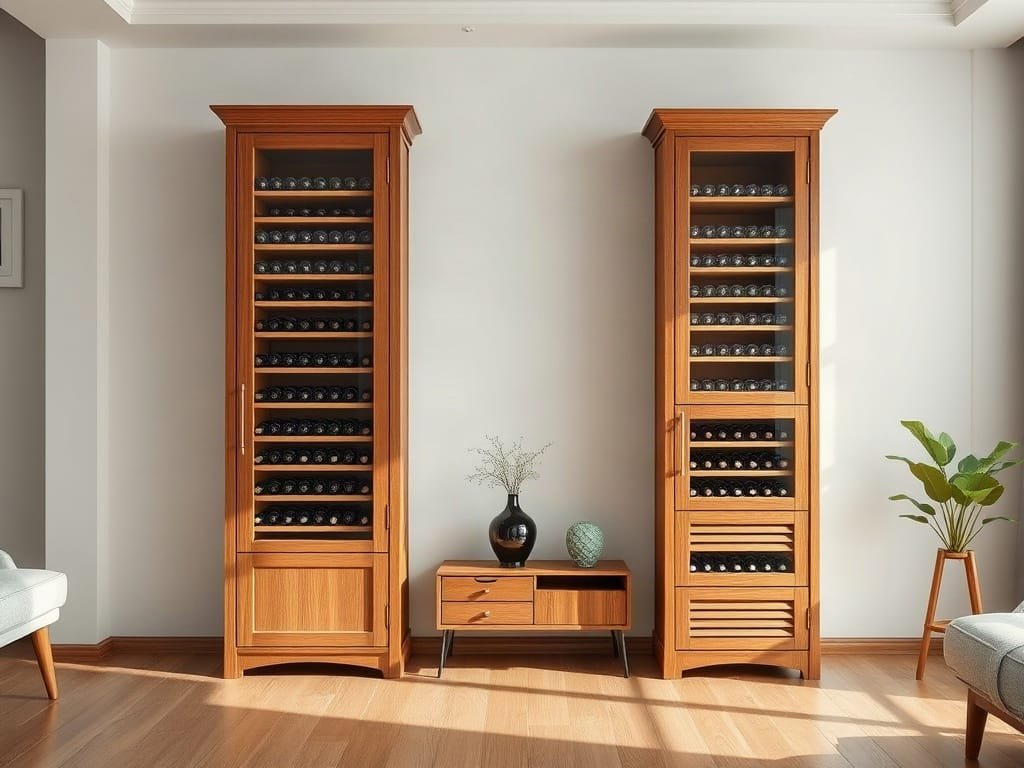 Kinh nghiệm chọn tủ rượu: so sánh kích thước