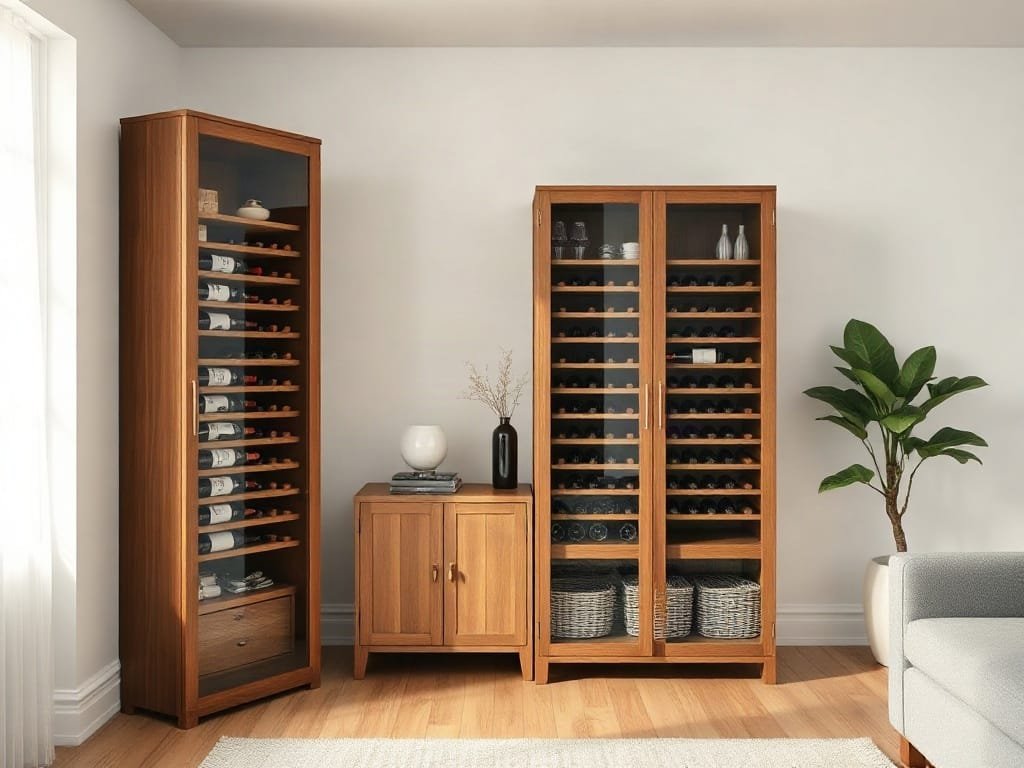 Kinh nghiệm chọn tủ rượu: so sánh kích thước